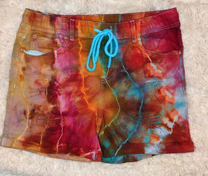 Large distressed shorts