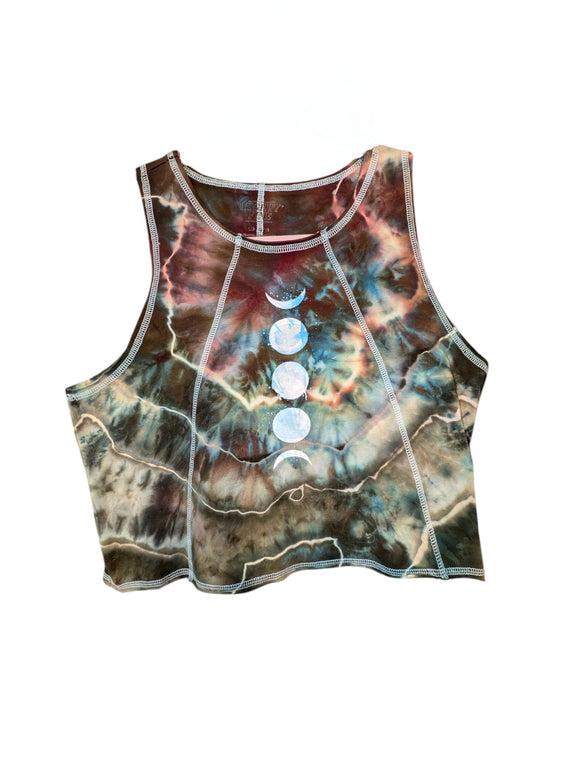 Large moon phase crop top
