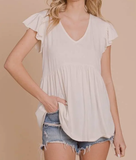 Large ruffle babydoll top