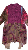 XL zip up fleece velour duster with pockets
