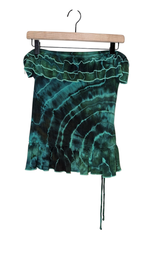 Medium strapless ruffle detail top with built in bra