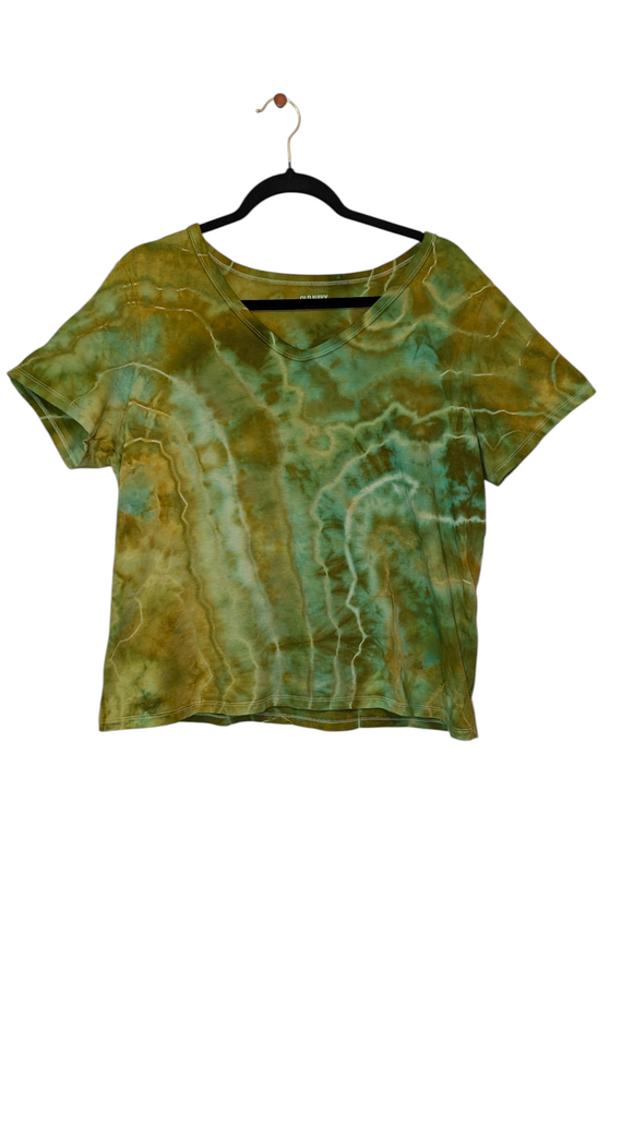 Large cotton v neck tee