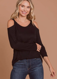 3X twist shoulder top