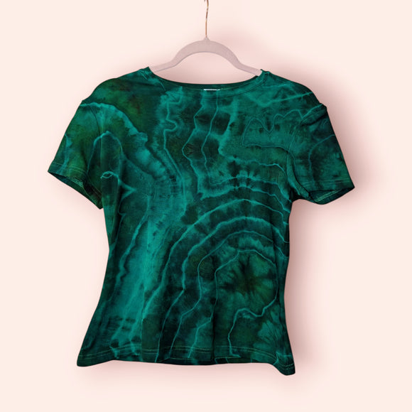 Small malachite crop tee