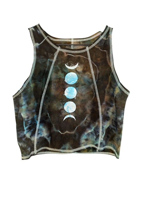 Small moon phase crop top