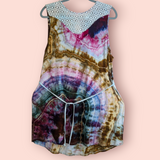 XL lace detail tie waist mini dress