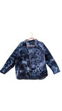 Small oversized fit cotton French terry sweatshirt material button down (very cozy!)