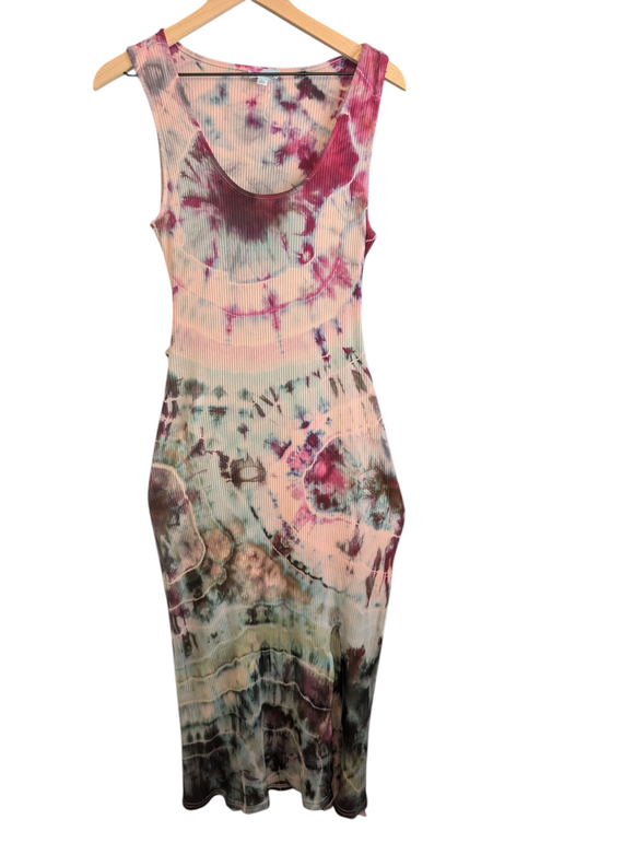 Large open tie back bodycon dress