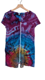 Small zip up terry cloth swim cover up with pockets
