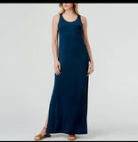 Medium malachite maxi dress with chest pocket