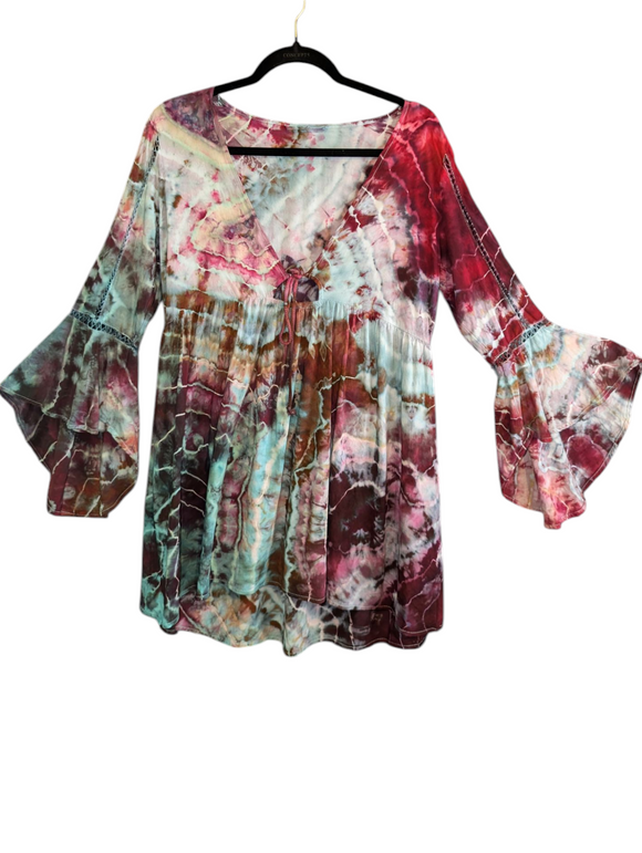 Medium bell sleeve swim cover up