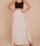 Medium peekaboo maxi skirt lettuce hem