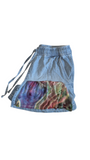 Small jean shorts with pockets and tie waist