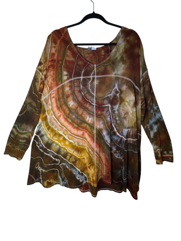 1X flowy long sleeve top