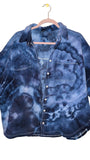 Small oversized fit cotton French terry sweatshirt material button down (very cozy!)