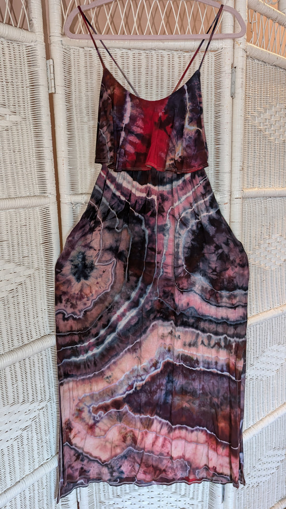 Small flounce dress with pockets