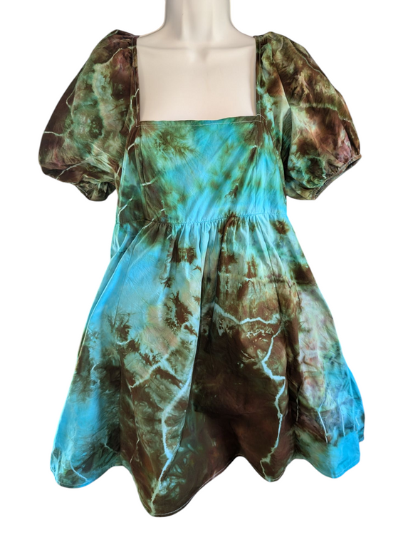 Medium cotton dress with pockets