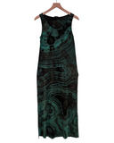 Small malachite maxi dress with chest pocket