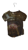 Small cotton Free People baby tee with ruffle hem (discounted for small hole