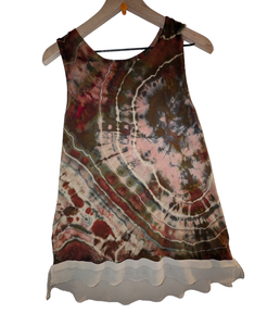 Medium tank with chiffon hem