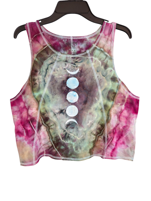 Large moon phase crop top