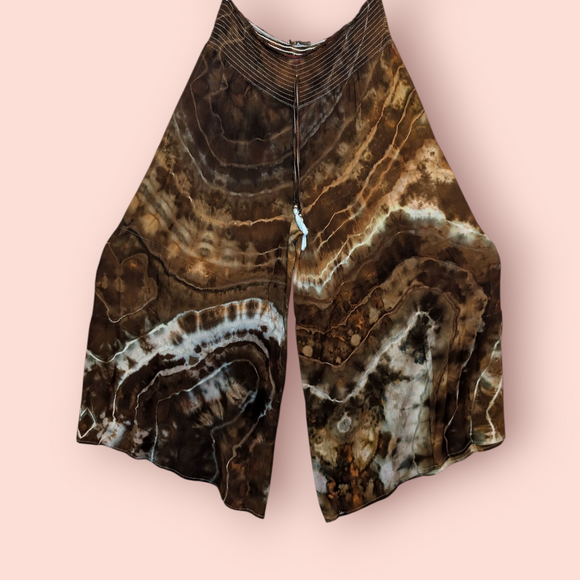 XL shirred waist tiered flow pants