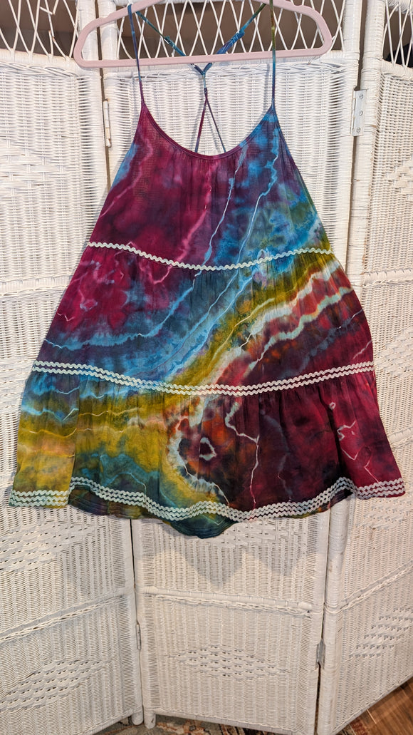 Large tiered cotton dress