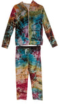 Large velour zip up hoodie with pants set