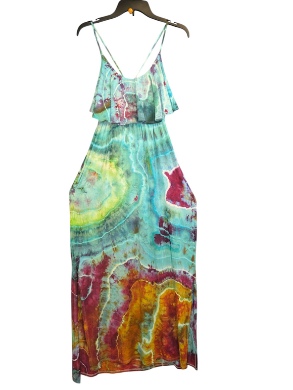 Small flounce dress with pockets