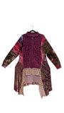 XL zip up fleece velour duster with pockets