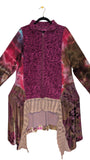 XL zip up fleece velour duster with pockets
